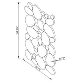 Topher 29 x 51 Inch Pebble Themed Wall Mirror Silver